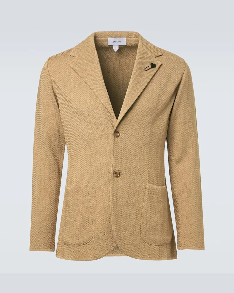 LARDINI Blazer aus einem Baumwollgemisch Beige