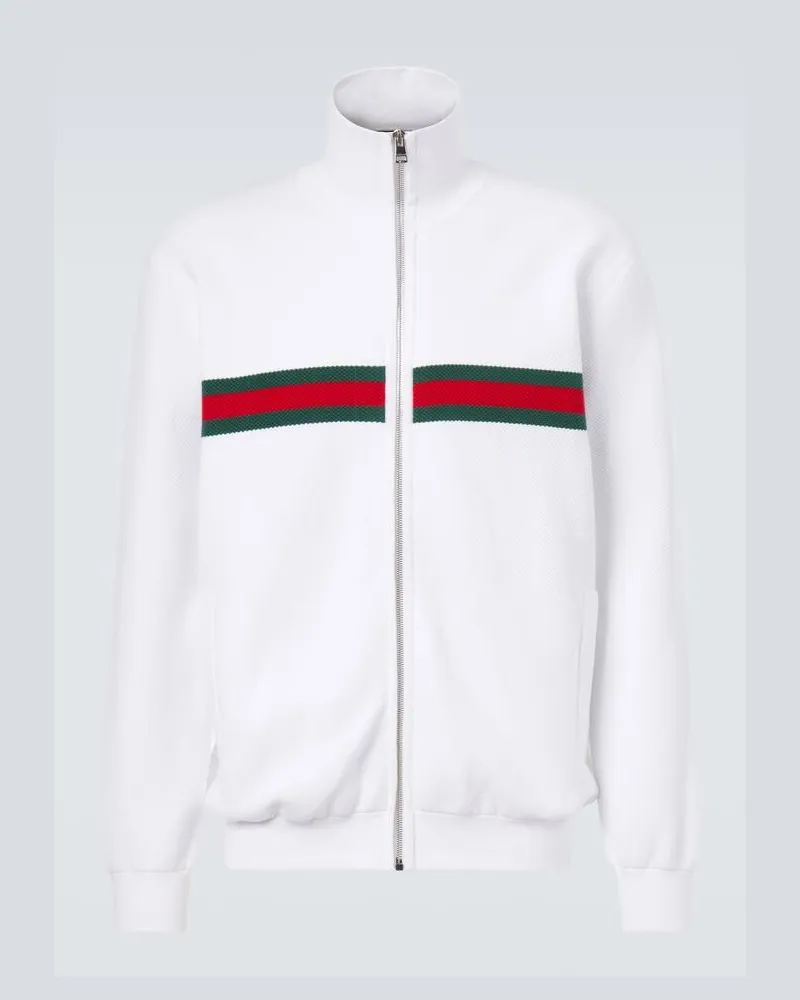Gucci Trainingsjacke Web Stripe Weiß