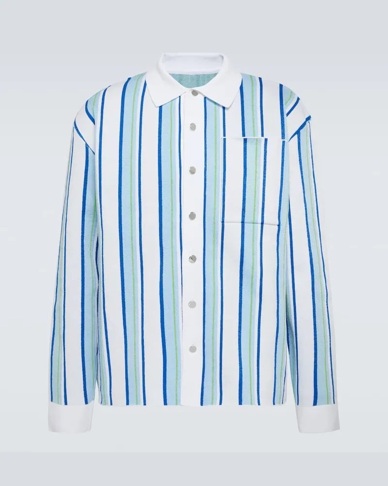 Jacquemus Hemd La Chemise Maille Polo Weiß