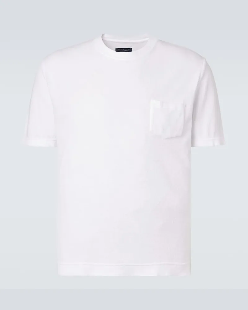 Thom Sweeney T-Shirt aus Baumwoll-Jersey Weiß