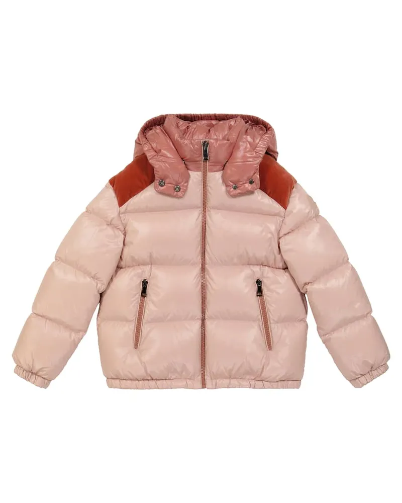 Moncler Daunenjacke Chouelle mit Samt Rosa