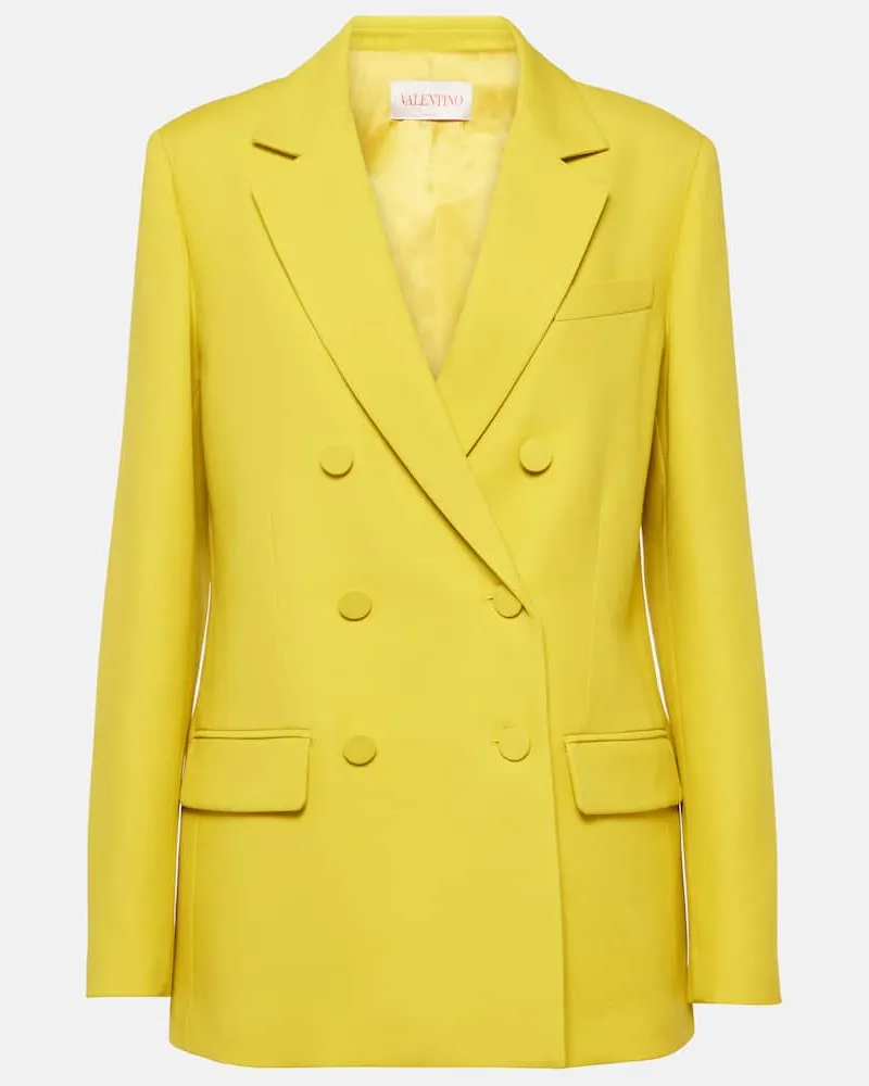 Valentino Garavani Blazer aus Crepe Couture Gelb