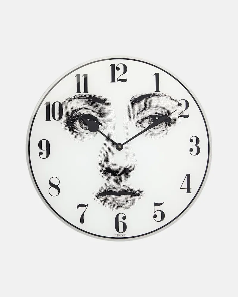 Fornasetti Wanduhr Tema e Variazioni Viso Multicolor