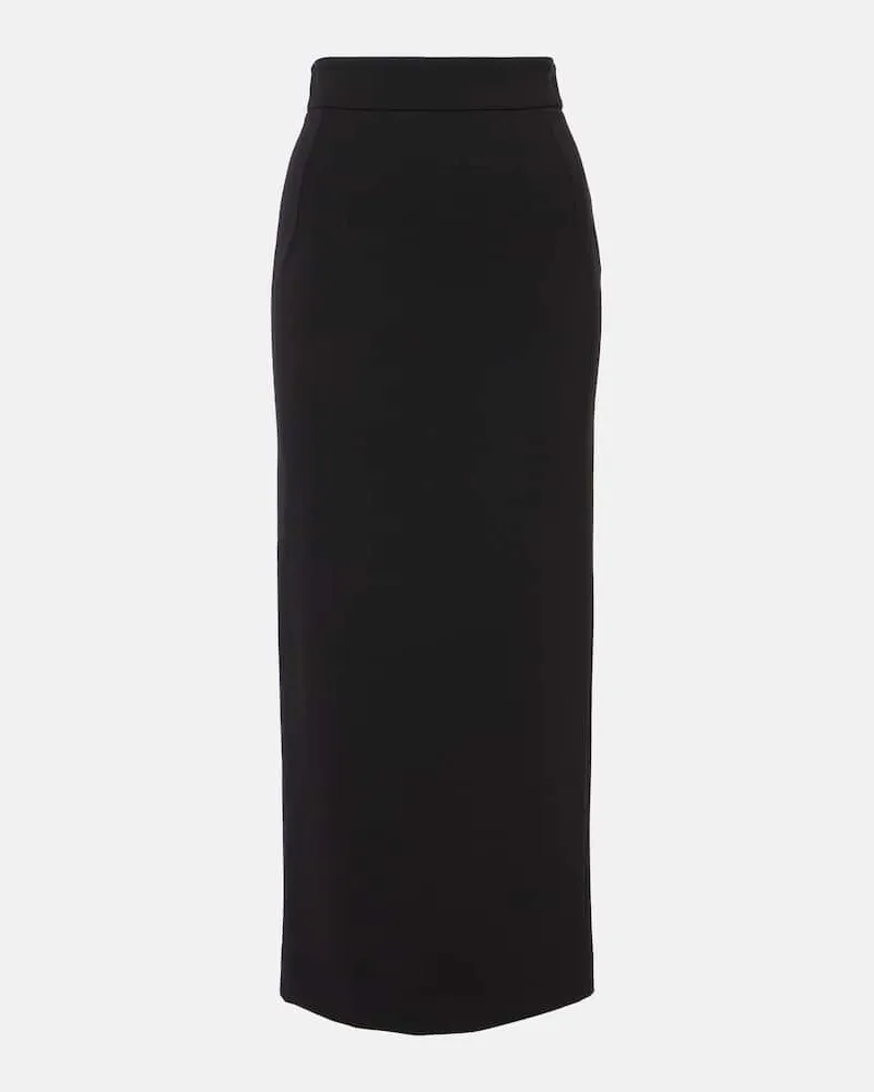 Dolce & Gabbana Midirock aus Chiffon Schwarz