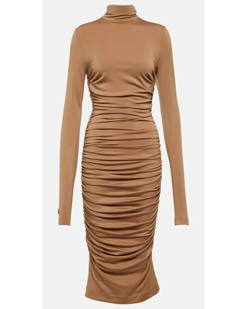 Dolce & Gabbana Minikleid aus einem Wollgemisch Beige