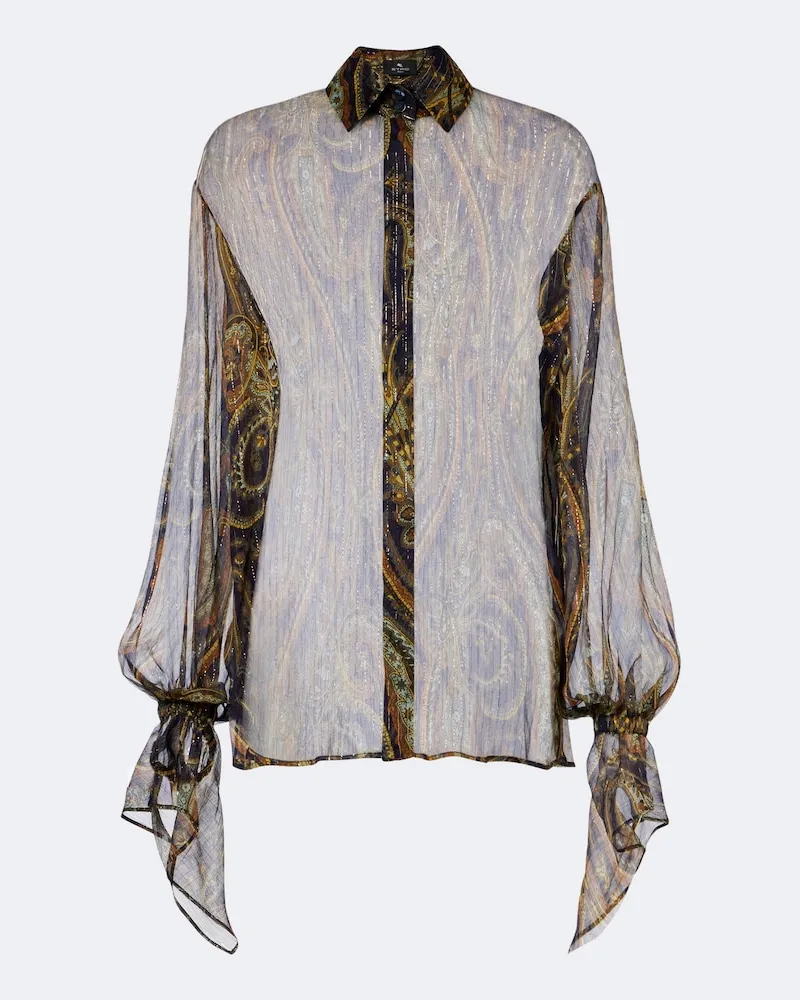 Etro Hemd aus Chiffon Multicolor
