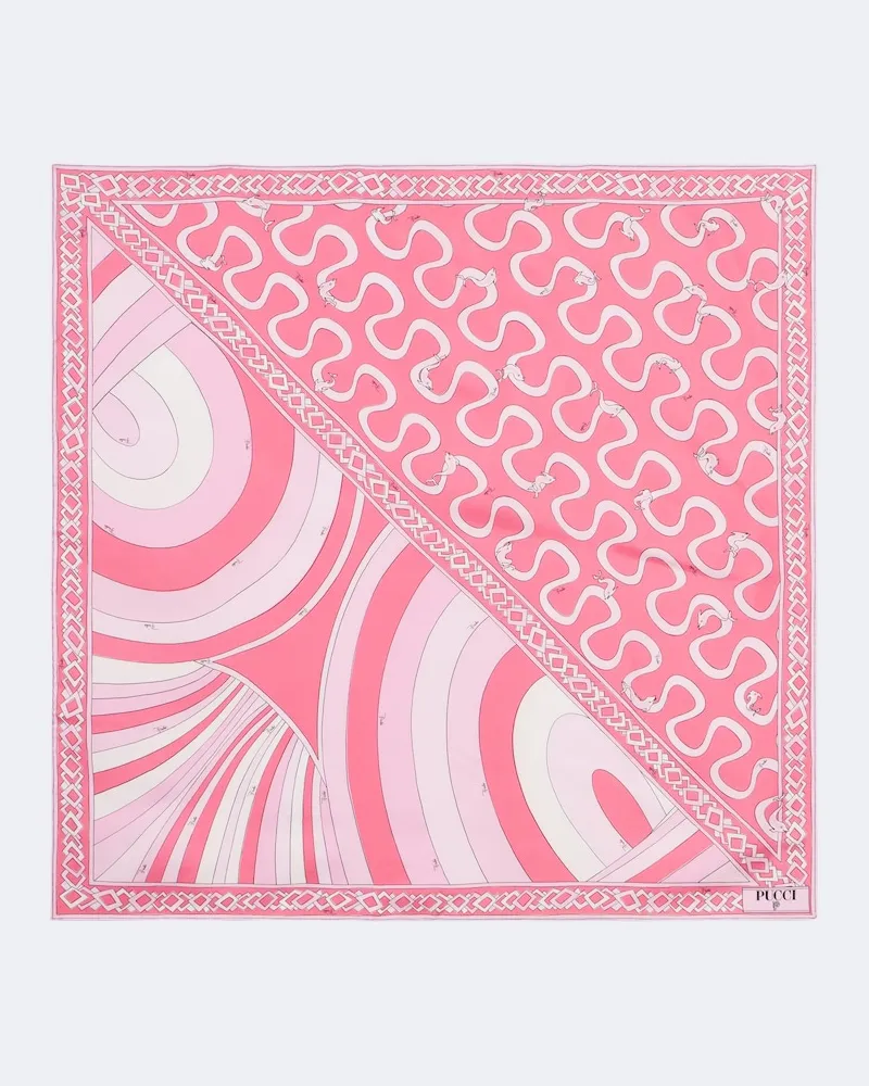 Emilio Pucci Tuch Onda und Iride aus Seiden-Twill Rosa