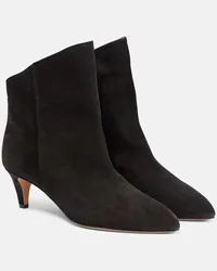 Isabel Marant Ankle Boots Dripi aus Veloursleder Schwarz