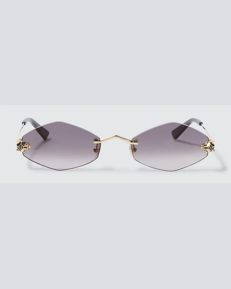 Cartier Ovale Sonnenbrille Panthère de Cartier Grau