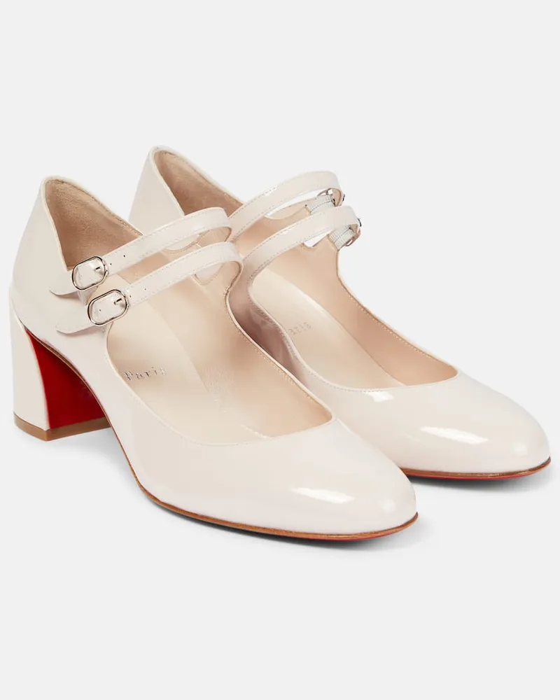 Christian Louboutin Pumps Miss Jane aus Lackleder Weiß