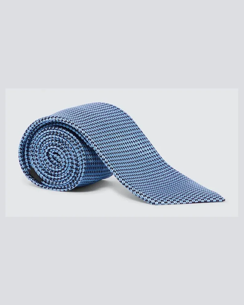 Ermenegildo Zegna Krawatte aus Seide Blau