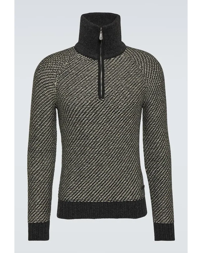 Loro Piana Pullover Bayan aus Kaschmir und Baumwolle Grau