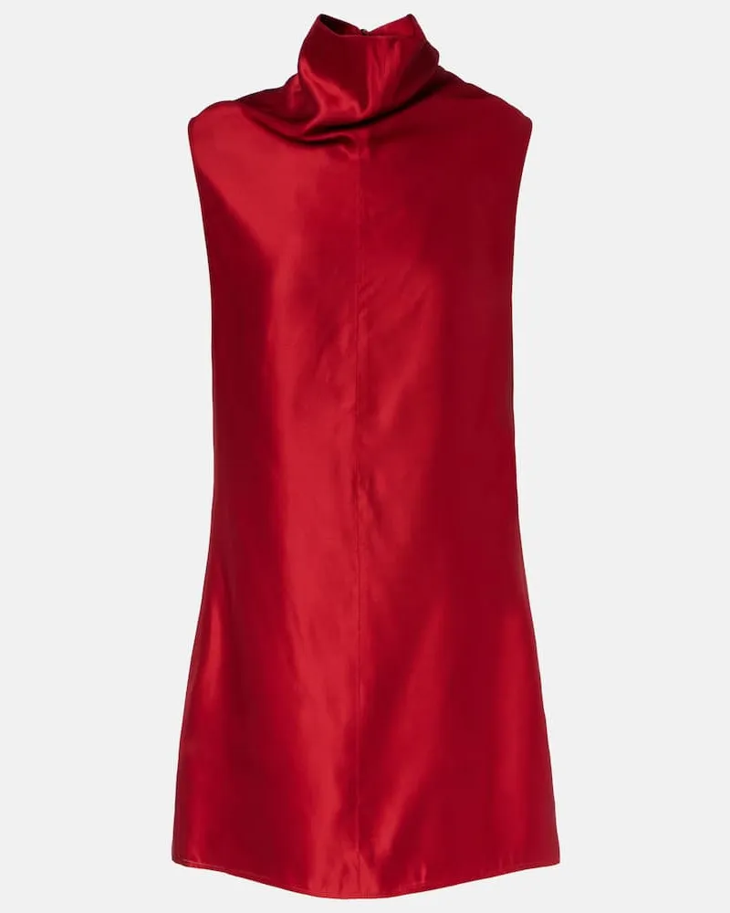 KHAITE Minikleid Daria aus Satin Rot