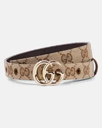 Gucci Guertel GG Marmont aus Canvas Beige