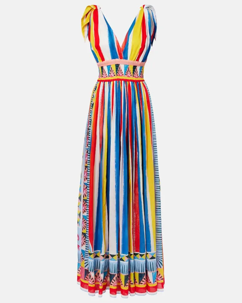 Dolce & Gabbana Maxikleid aus Baumwolle Multicolor