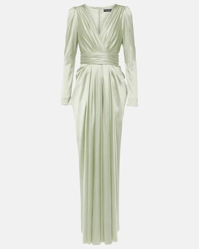 Dolce & Gabbana Robe aus einem Seidengemisch Grã¼n