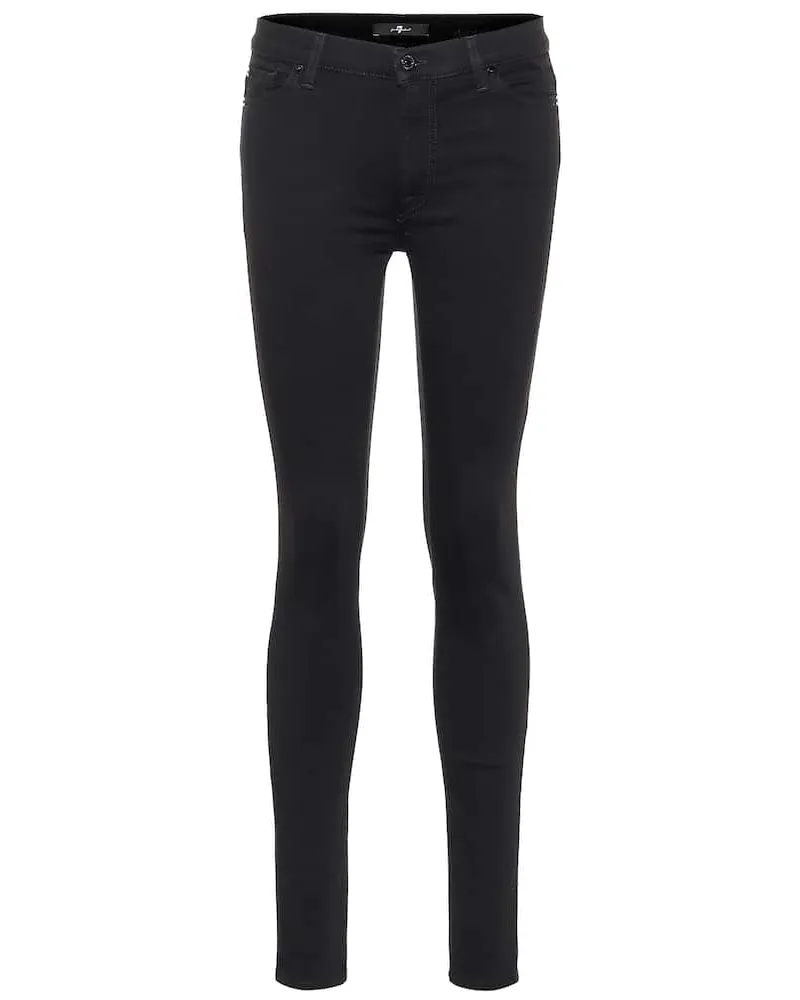 7 for all mankind High-Rise Jeans The Skinny Schwarz