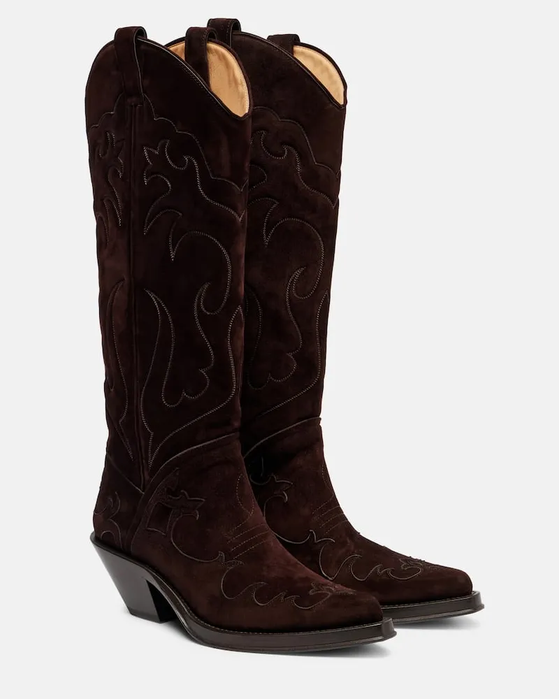 Gabriela Hearst Westernstiefel Capitana aus Leder Braun