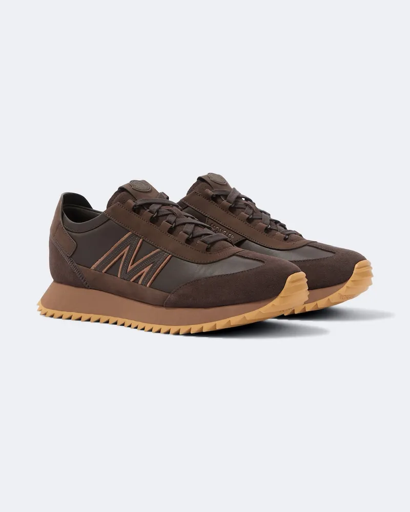 Moncler Sneakers Pacey2 mit Veloursleder Braun