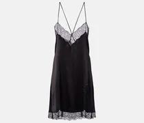 Slipdress aus Satin und Spitze