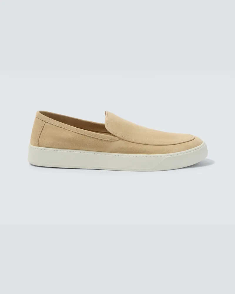 Frescobol Carioca Loafers Vela aus Veloursleder Beige