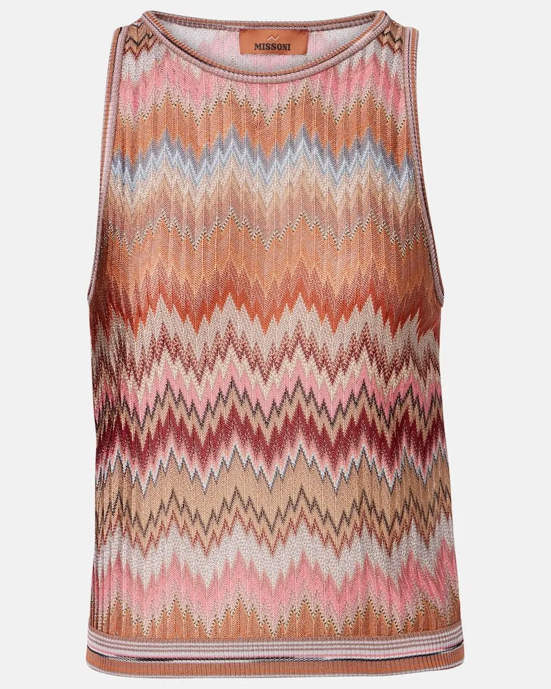 Missoni Top aus Häkelstrick Multicolor