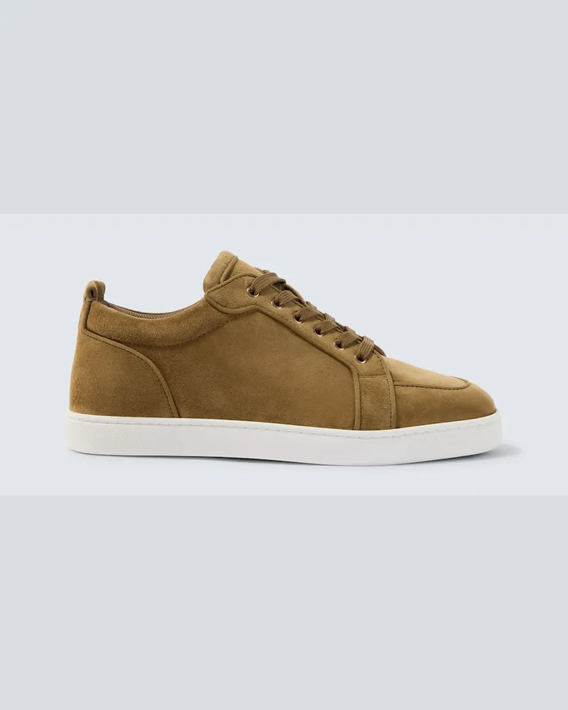 Christian Louboutin Sneakers Rantulow aus Veloursleder Beige