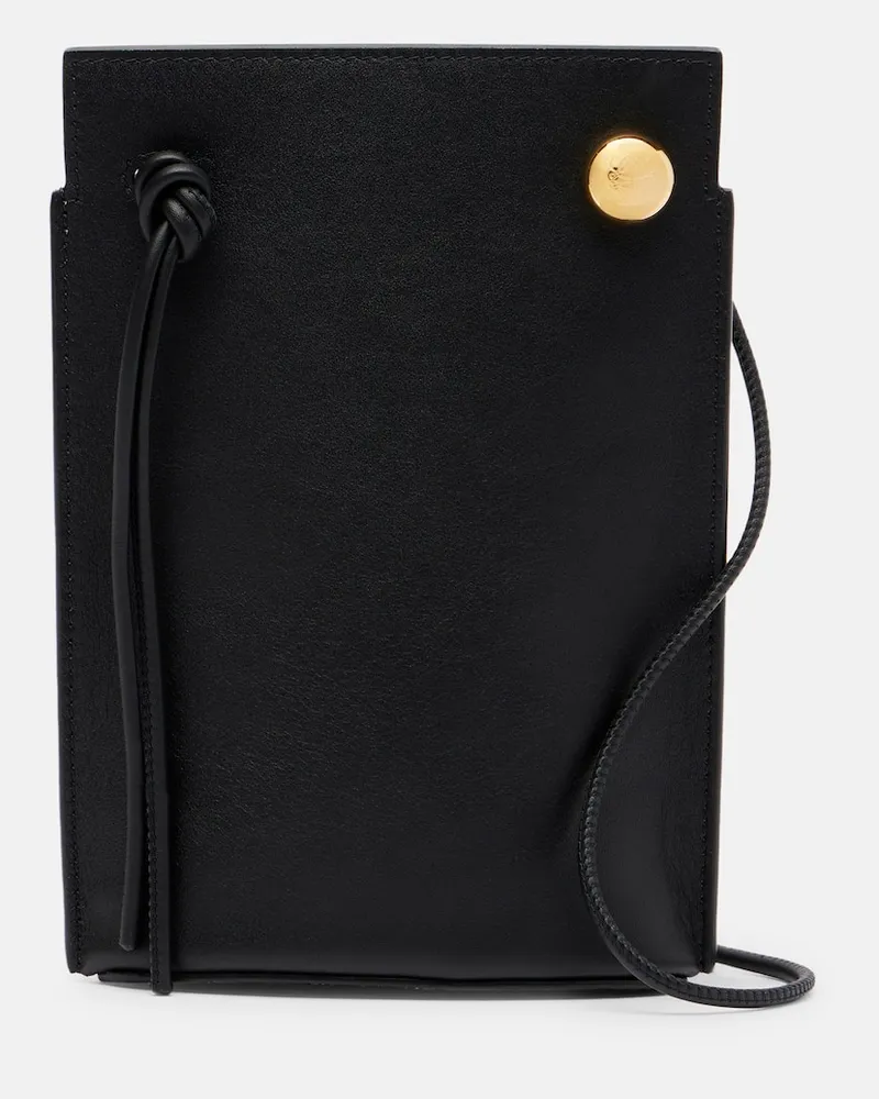 Loewe Etui Pebble Dice aus Leder Schwarz