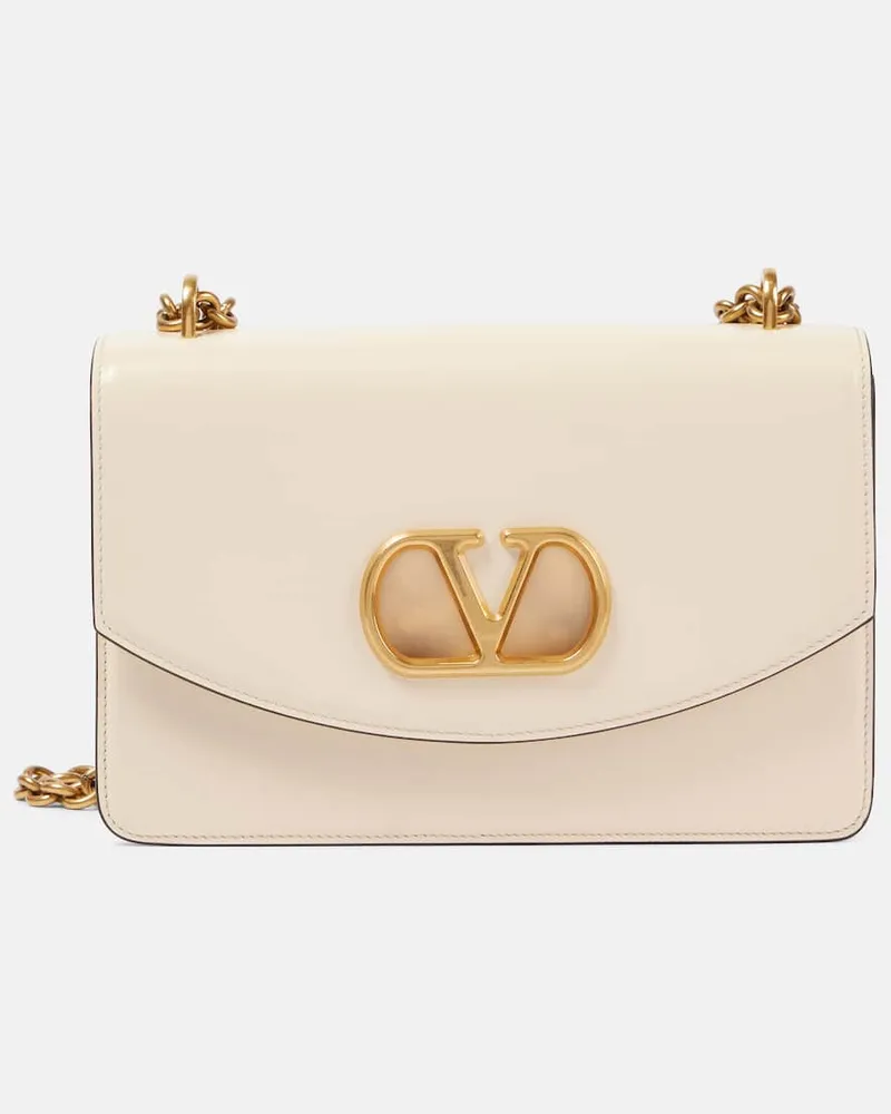 Valentino Garavani Schultertasche Vain Medium aus Leder Beige