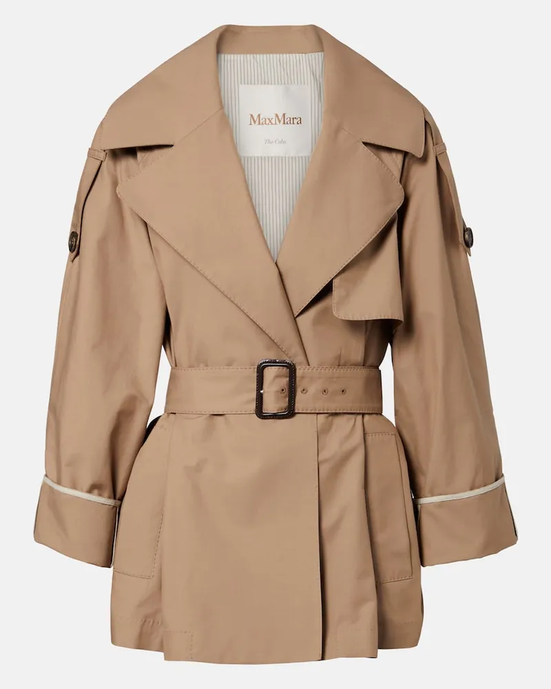 Max Mara Trenchcoat Clara aus Gabardine Beige