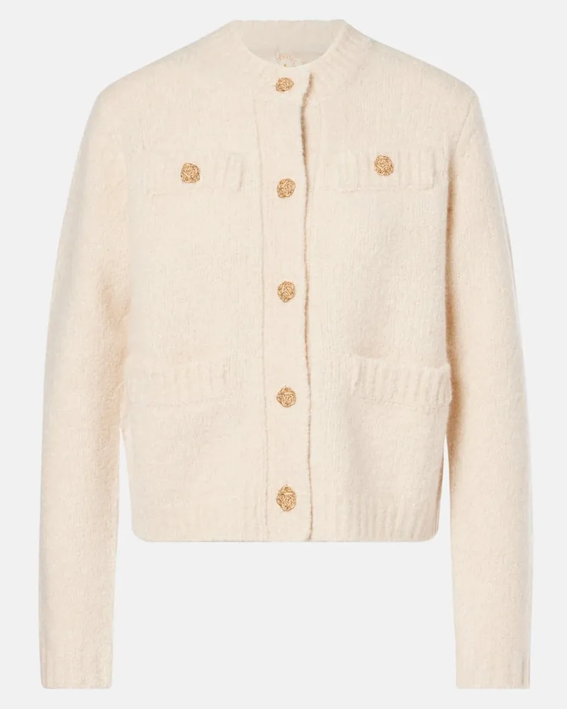 Jardin des Orangers Cardigan aus einem Kaschmirgemisch Weiß