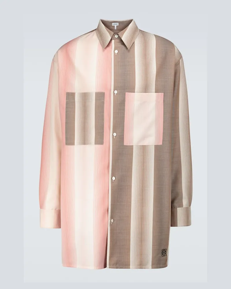 Loewe Oversize-Hemd aus einem Wollgemisch Multicolor