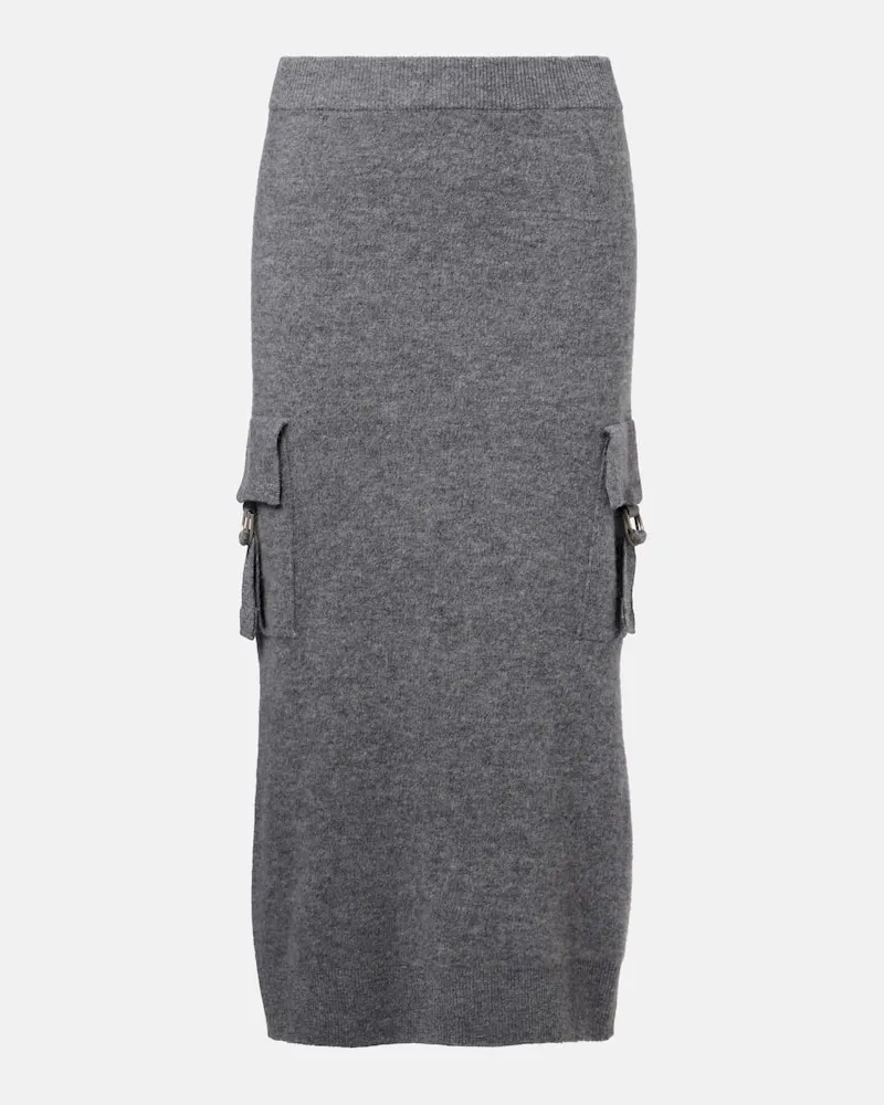 Blumarine Bleistiftrock aus Wolle Grau