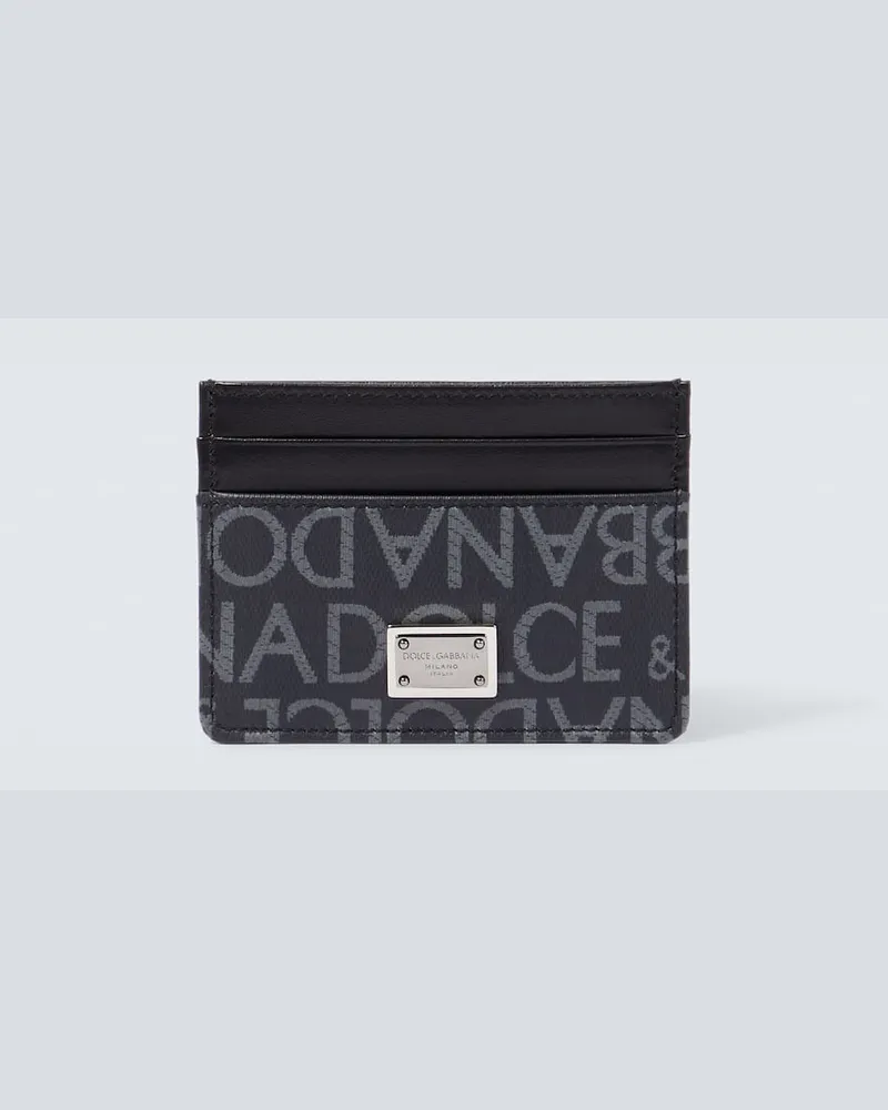 Dolce & Gabbana Kartenetui aus Leder Schwarz