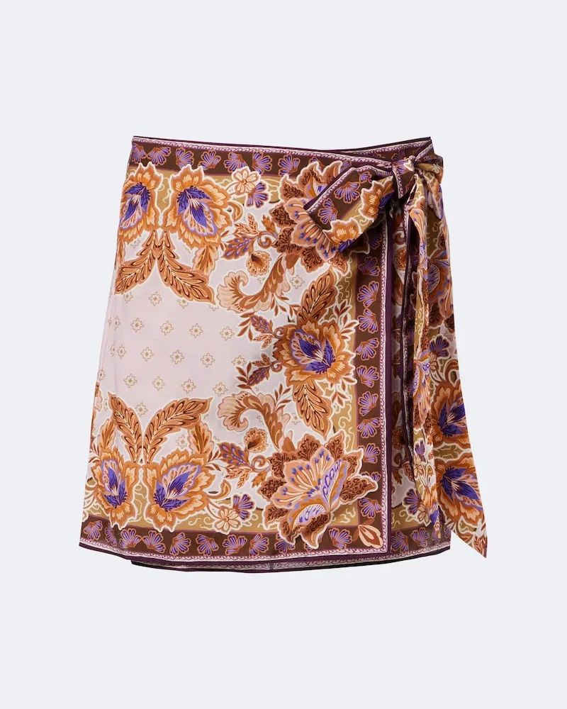 Alexandra Miro Wickelrock Lorelei aus Baumwolle und Seide Multicolor