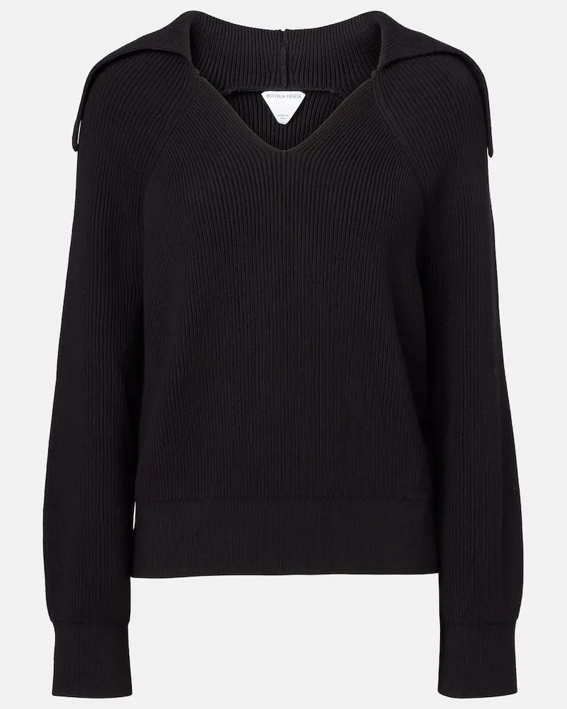 Bottega Veneta Pullover aus Baumwolle Schwarz