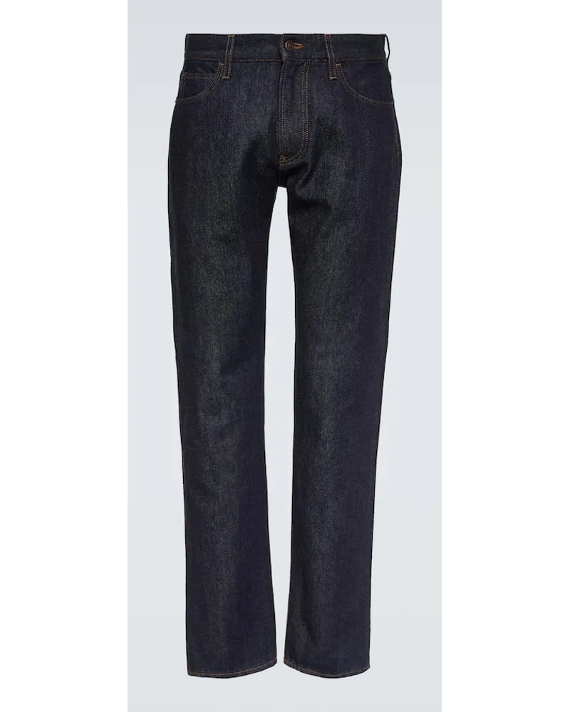 Loro Piana Hose Quarona aus CashDenim Blau