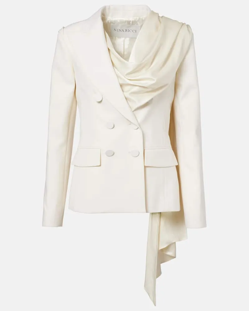 Nina Ricci Blazer aus Schurwolle Weiß