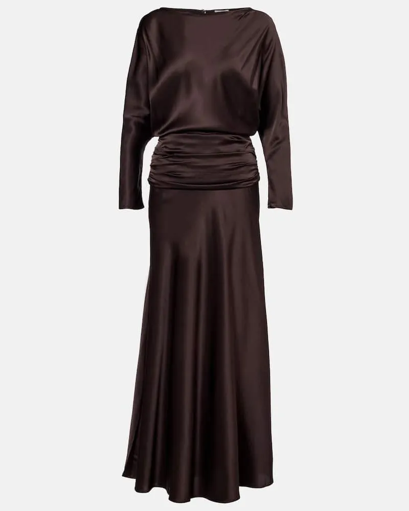 STAUD Robe Freda aus einem Seidengemisch Braun