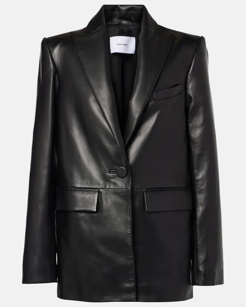 Alex Perry Oversize-Blazer aus Leder Schwarz