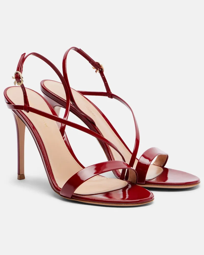 Gianvito Rossi Sandalen Manhattan aus Leder Rot