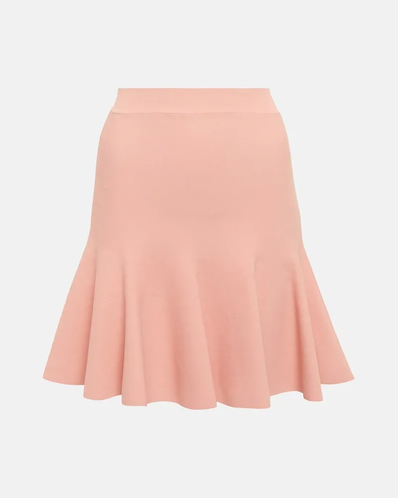 Stella McCartney Geriffelter Minirock Rosa