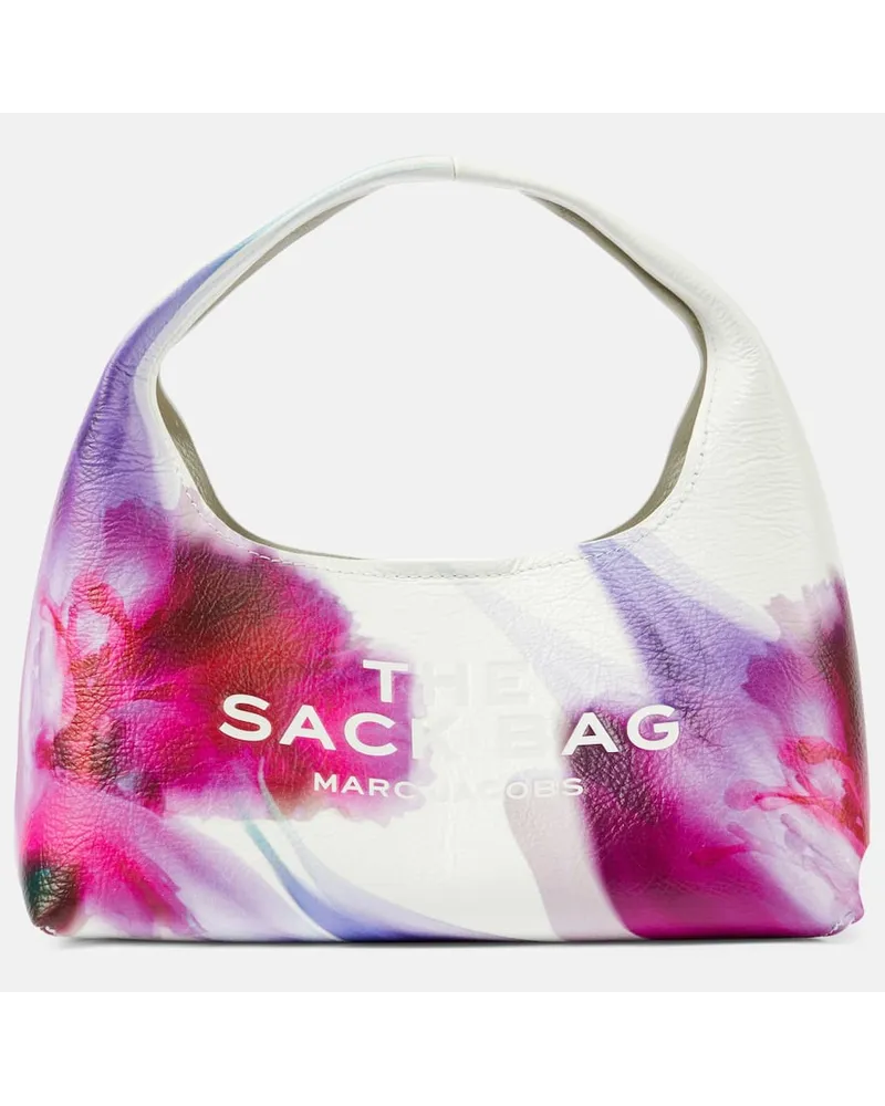 Marc Jacobs Tote The Sack Future Floral Mini aus Leder Weiss