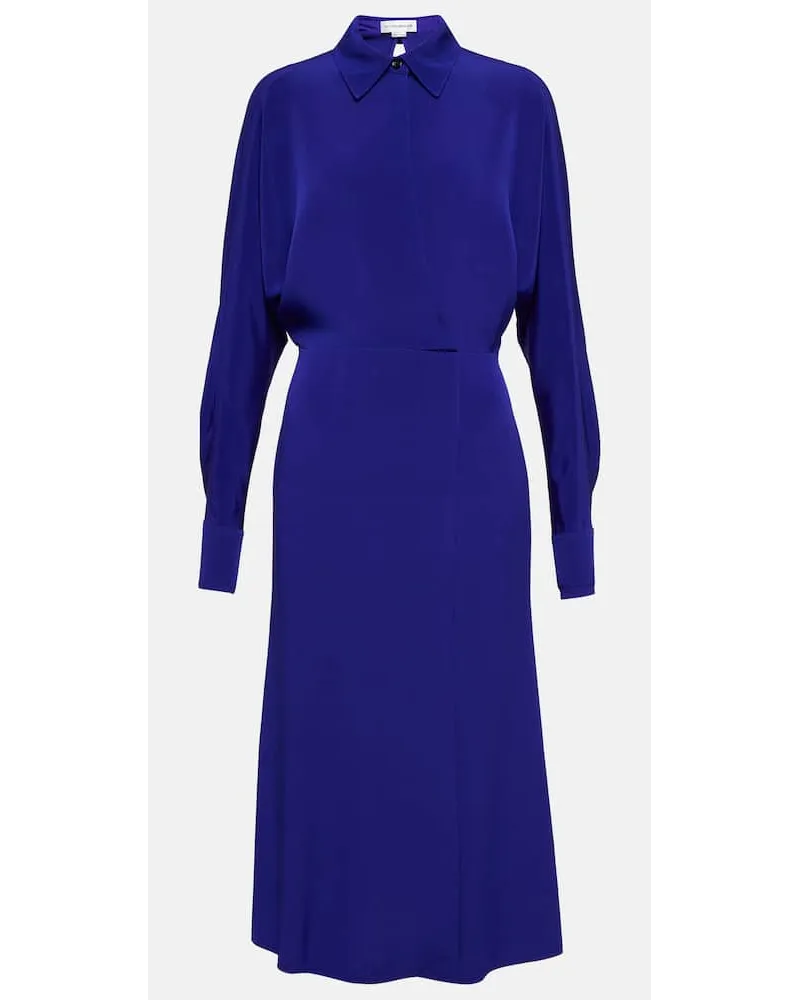 Victoria Beckham Midikleid aus Cady Blau