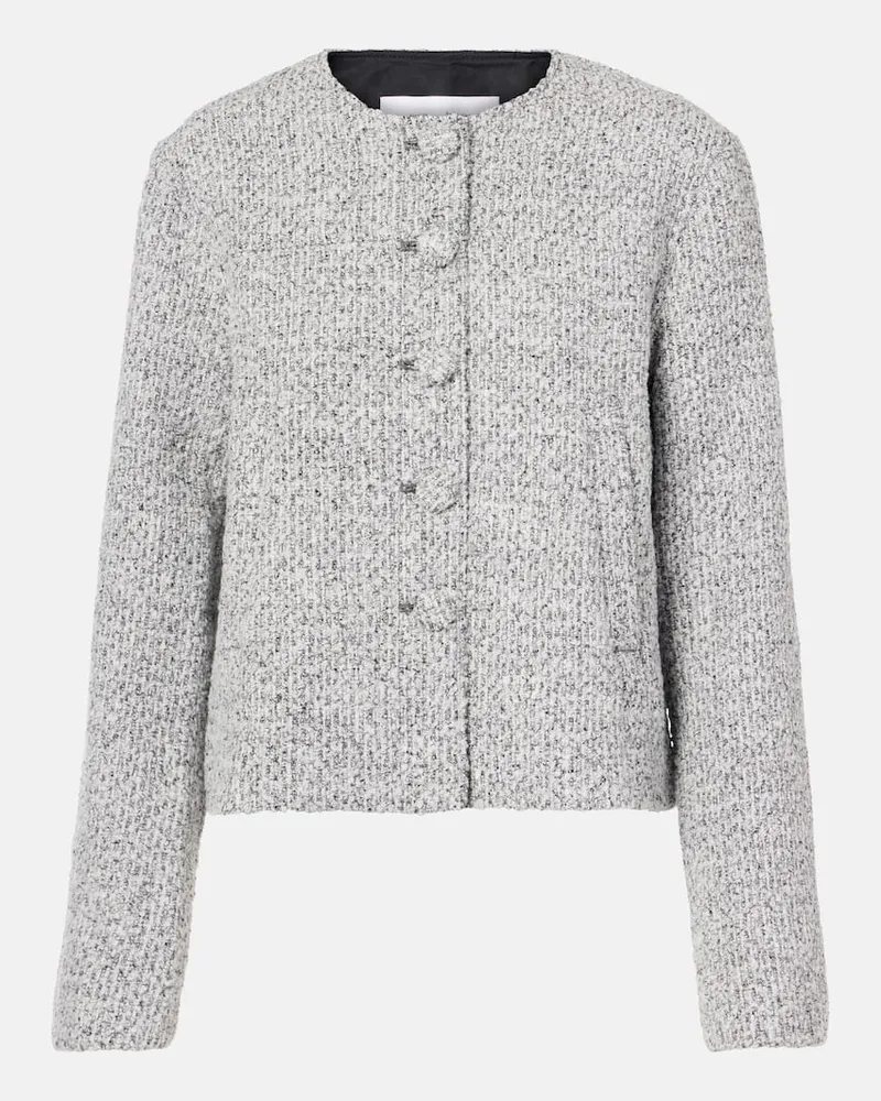 Proenza Schouler White Label Jacke Lea aus Bouclé Schwarz