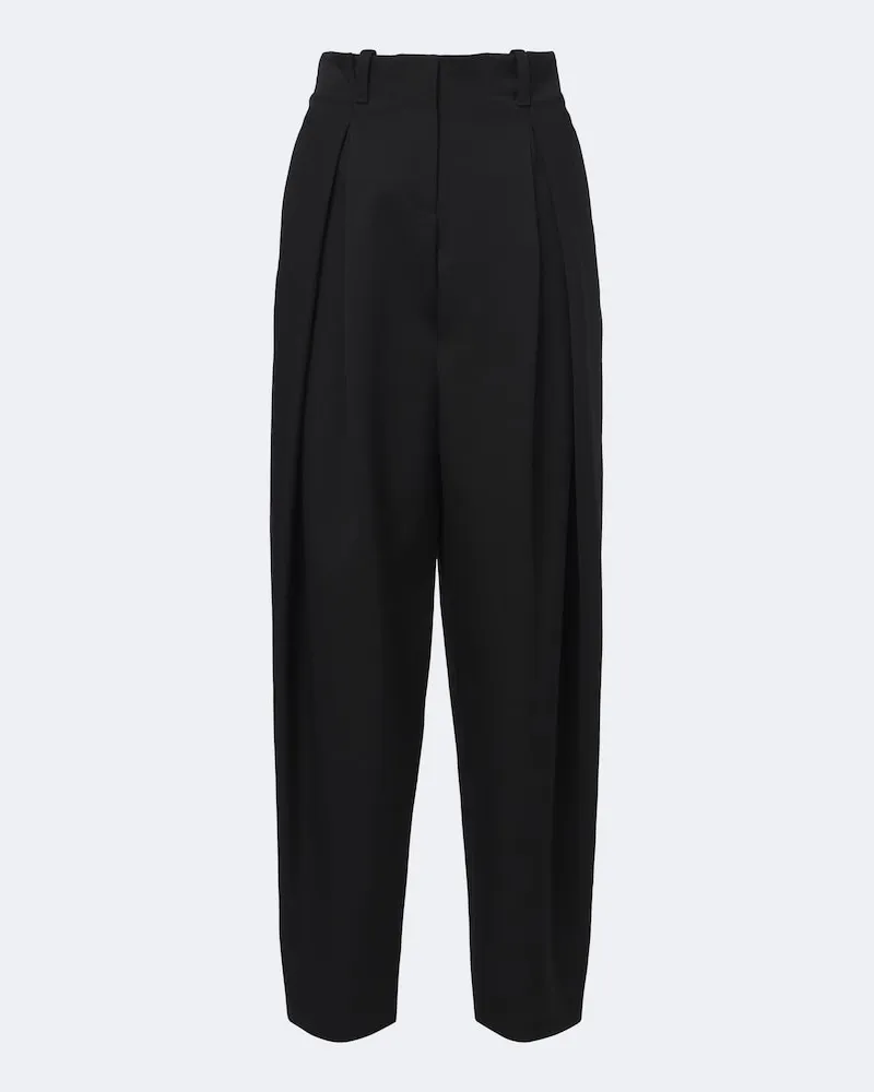 Givenchy Weite Hose Pinch aus Wolle Schwarz