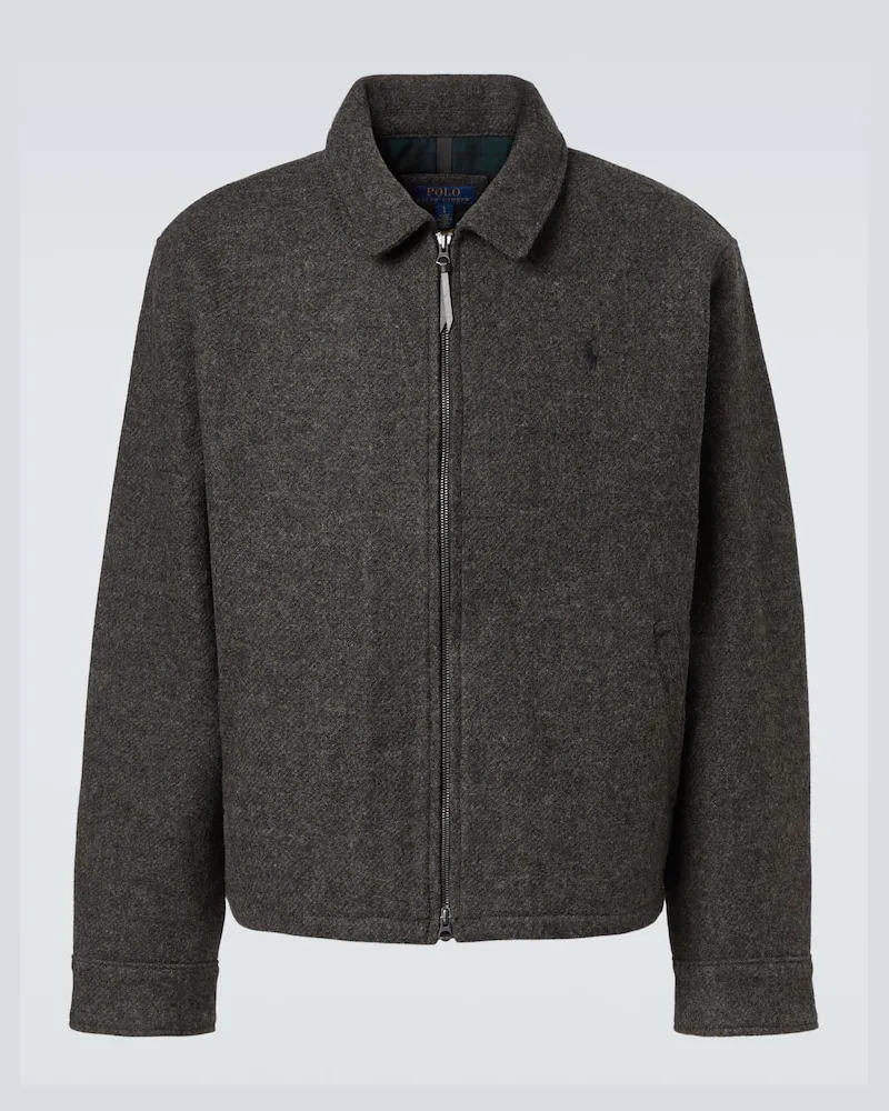 Ralph Lauren Jacke Langdon aus Woll-Twill Grau