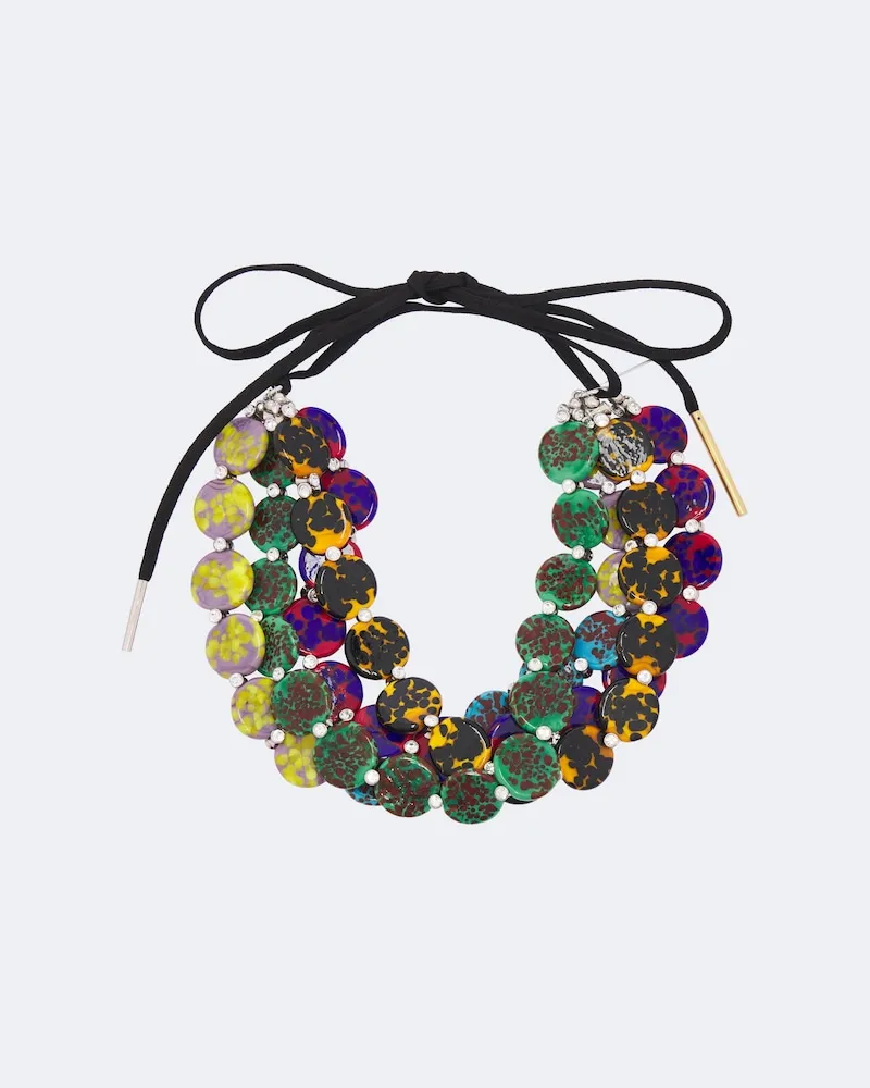 Dries van Noten Halskette mit Zierperlen Multicolor