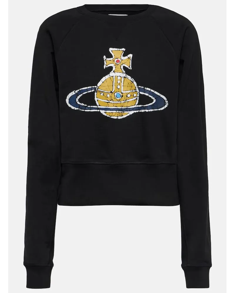 Vivienne Westwood Bedrucktes Sweatshirt aus Baumwolle Schwarz