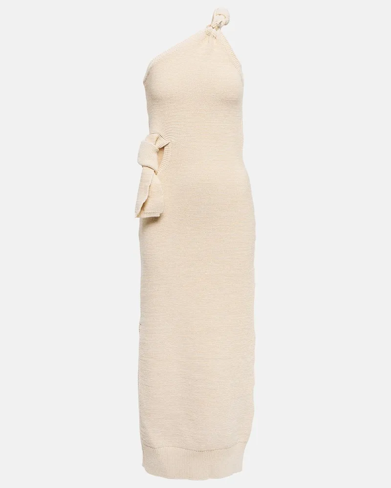 Jacquemus Midikleid La Robe Maille Noeud Weiã
